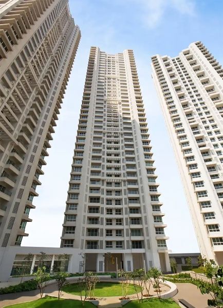 Concrete frame of a high-rise development under construction